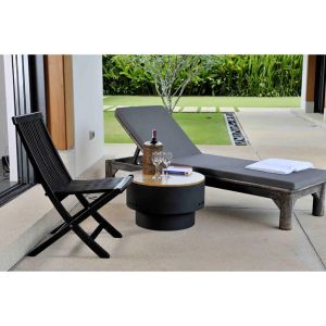 Fire Sense Fire Pit with Wooden Top
